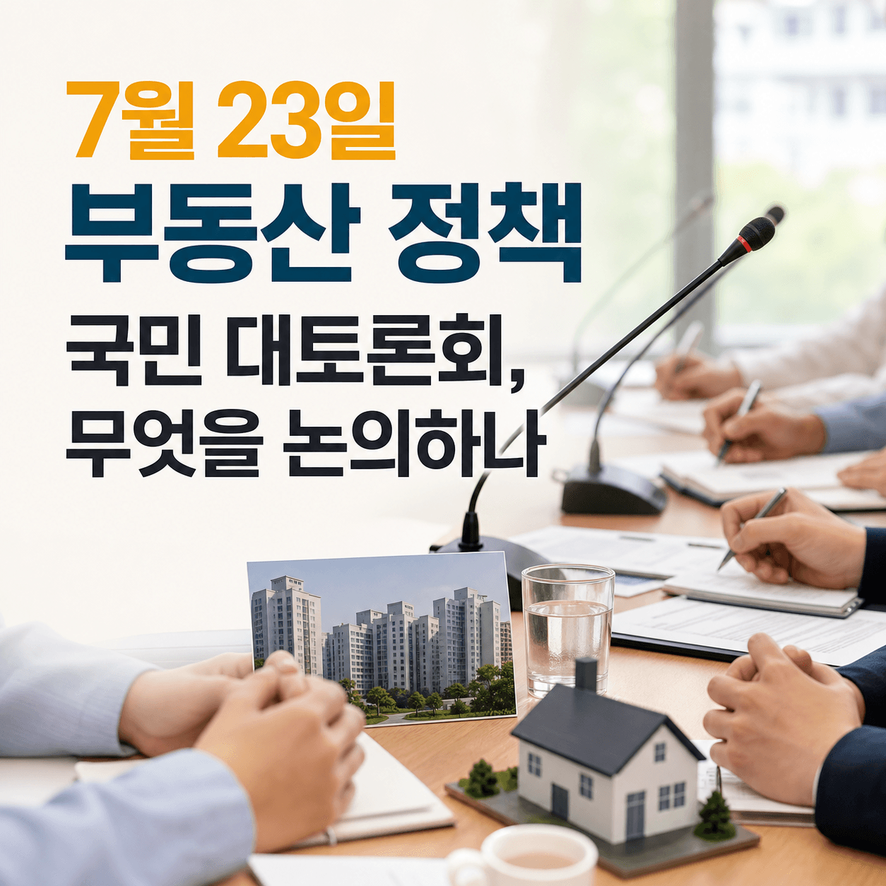7월 23일 부동산 정책 국민 대토론회, 무엇을 논의하나 - 뱅크몰 금융정보