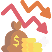 매출 변동으로 현금흐름 필요 상황 아이콘