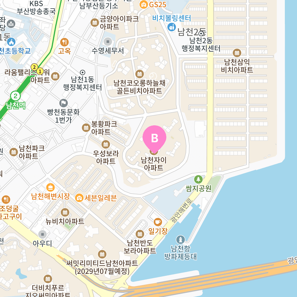 남천자이 지도