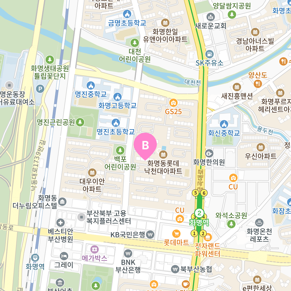 화명롯데낙천대, 화명역 초역세권 대단지 교통·교육·상권 - 뱅크몰 금융정보