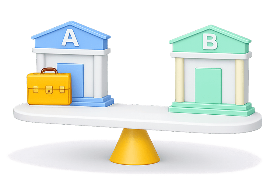 금융사별 주택담보대출 조건 비교 안내 이미지